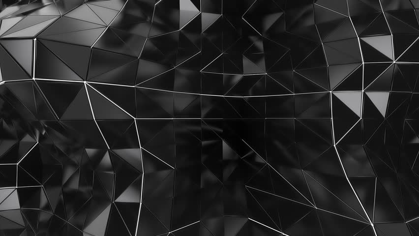 Frontal View Of Black Reflective Pattern Of Moving Triangles Separated ...