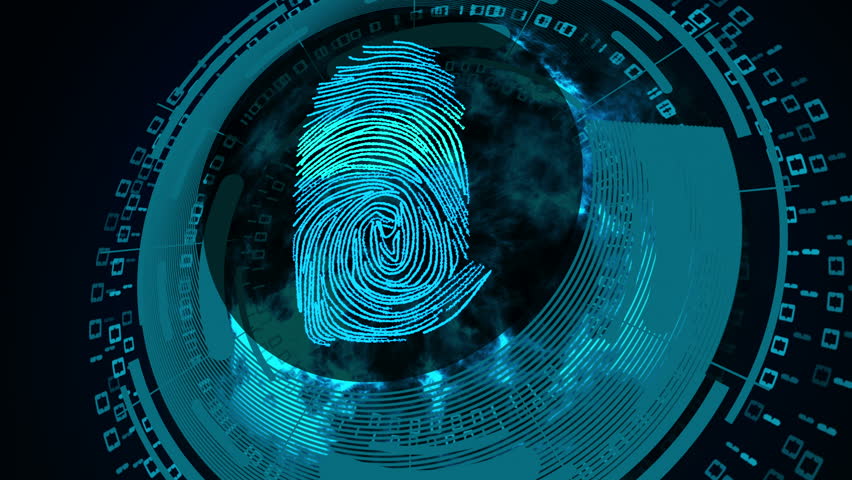 Identity Scan Access Permitted Futuristic Fingerprint 