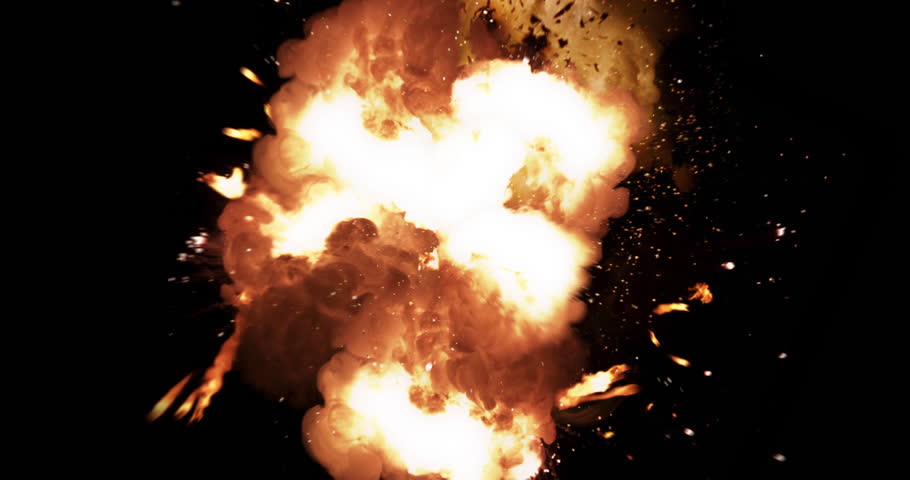 Realistic Fireball Explosion And Blasts With Luma Channel. 4K VFX ...