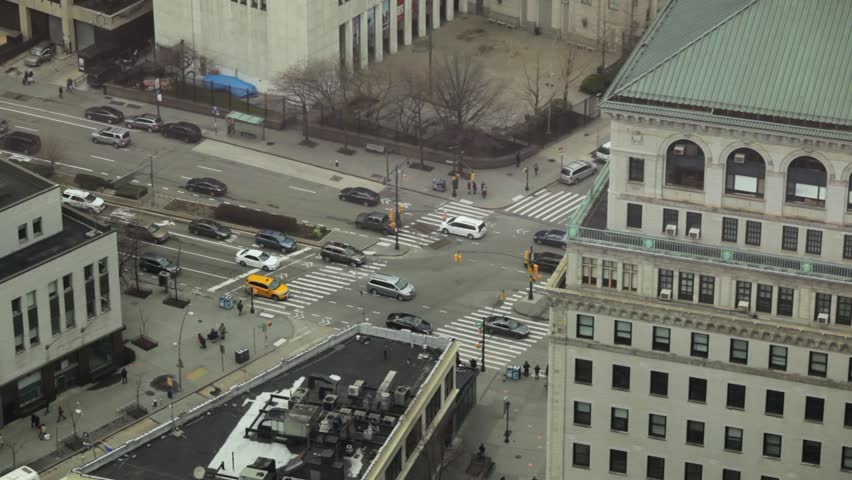 New York City Intersection Action Stock Footage Video (100% Royalty ...