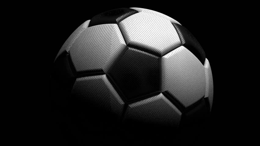 Football Moving Across Black Background In Slow Motion Stock Footage 