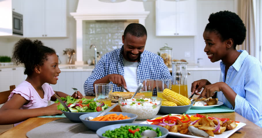 Happy Family Cooking Happy Family Having Meal On Stock Footage Video 100 