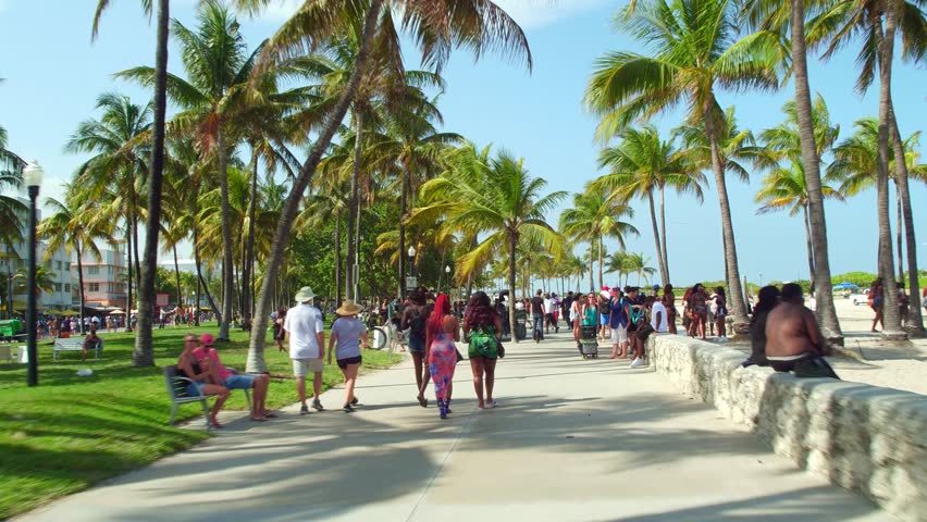 Beach Walk Miami The Best Beaches In World Stock Video Of Miami Beach Fl Usa May 27386011 Shutterstock
