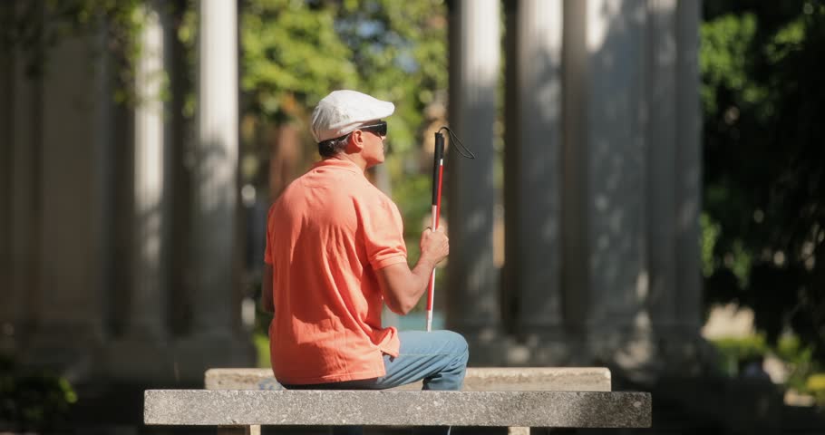 Hispanic Blind Man, Latino People Stock Footage Video (100% Royalty