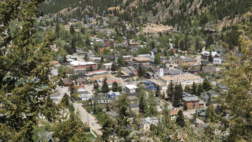 Stock video of establishing shot-historic georgetown colorado high ...