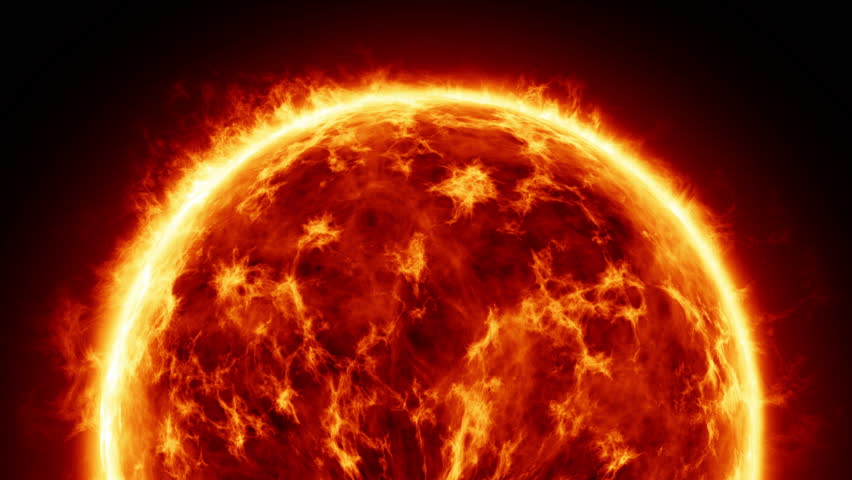 Beautiful Sun Surface And Solar Flares. HD 1080. Looped Animation ...