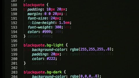 HTML CSS Website Design Stock Footage: \