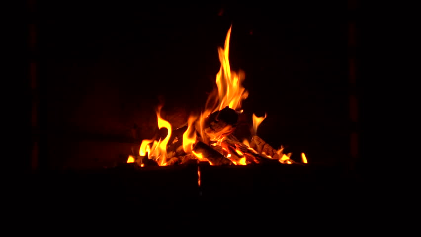 Fire Burning In The Fireplace Stock Footage Video 100 Royalty