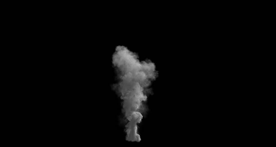 Smoke Billowing Over A Black Background. Seamless Loop With Alpha ...