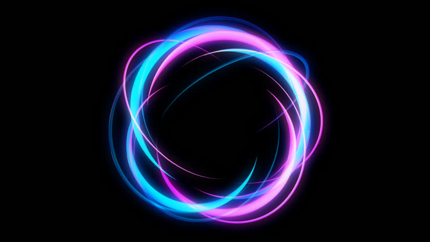 Abstract Neon Background Luminous Swirling Glowing  