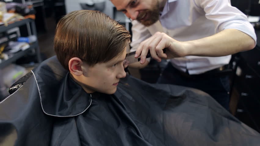 Professional Hairdresser Working In A Stock Footage Video 100