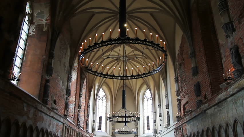 Light Gothic Ceiling In The Stock Footage Video 100 Royalty Free