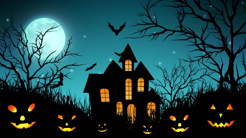 Halloween Background Animation with the Stock Footage