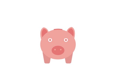 Beautifully Animated Piggy Bank Money In Icon Impress Your Audience By Creating Effective Corporate Startup Animations Ideal For Multimedia Presentation Or Web Alpha Transparent Background - 