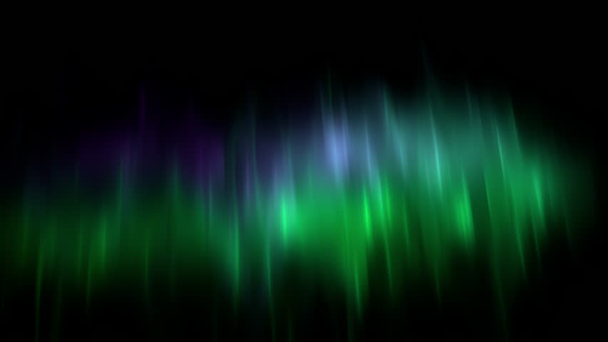 Aurora Borealis / Northern Lights On Black Background. High Quality