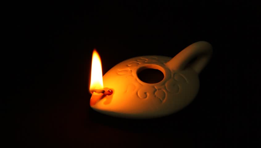 Olive Oil Clay Ancient Lantern Stock Footage 100 Royalty Olive Oil Clay Ancient Lantern Lamp Flame Extinguished Concept Of