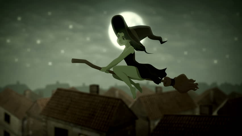 broomstick flying broomstick flying