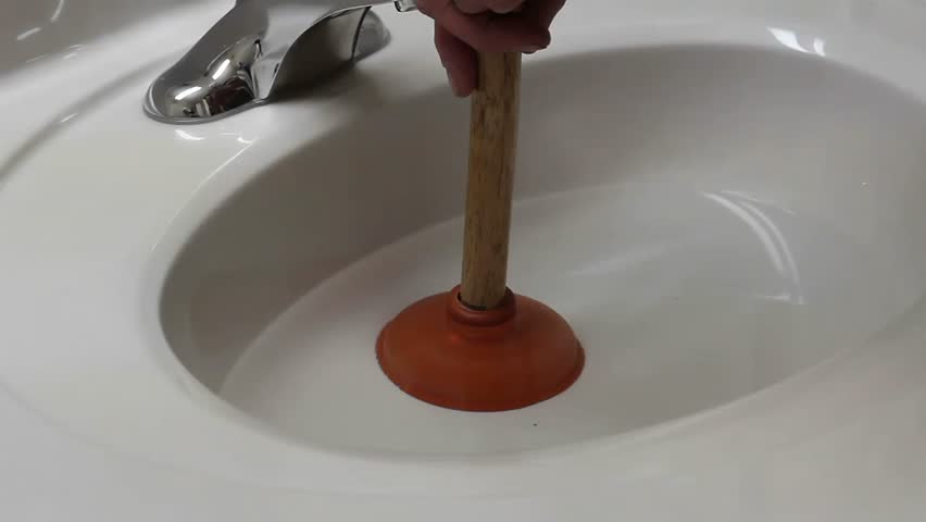 Unplugging A Sink With A Stock Footage Video 100 Royalty Free 3147301 Shutterstock