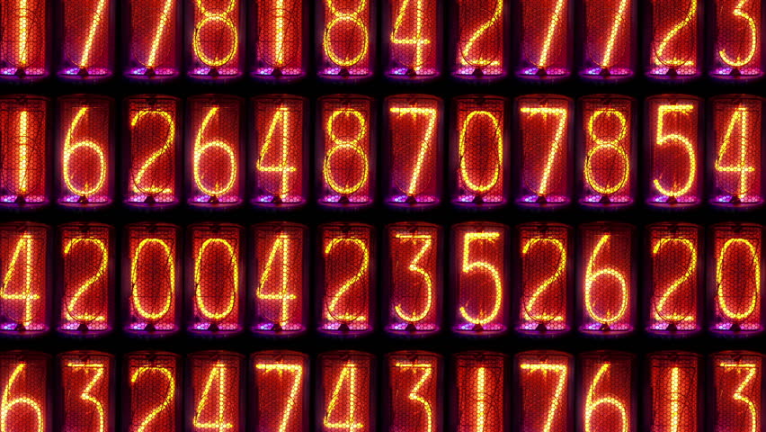 A Numerical Counter And Number Sequence Filmed With An Old Nixie Tube ...