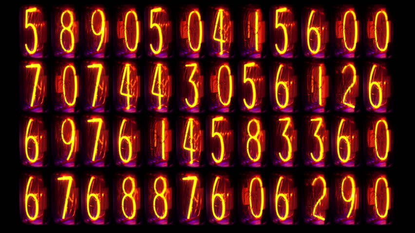 A Numerical Counter And Number Sequence Filmed With An Old Nixie Tube ...
