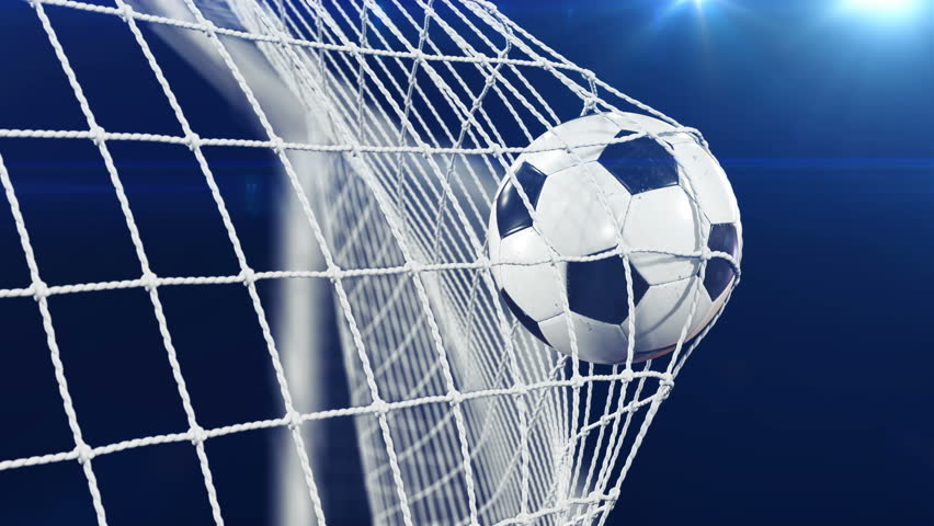 Soccer Ball Flying in Goal Stock Footage Video (100% Royalty-free