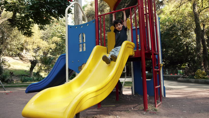 Image result for kids playing on a slide