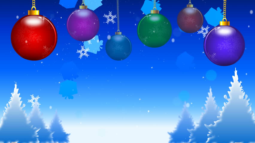 Christmas Lights With Snow Animation Background Stock Footage Video ...