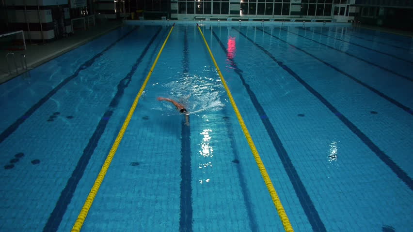 swim laps in a small pool