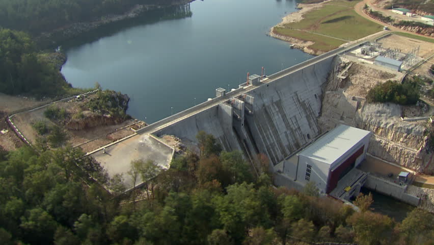 Aerial shot of a Hydropower Plant