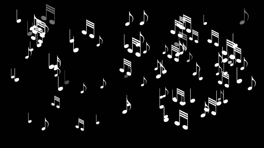 Music Notes Black Stock Footage Video 