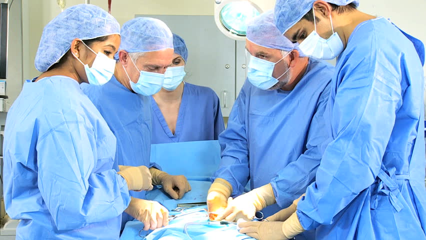 Surgeons Performing Operation In Operation Room At The Hospital 4k ...