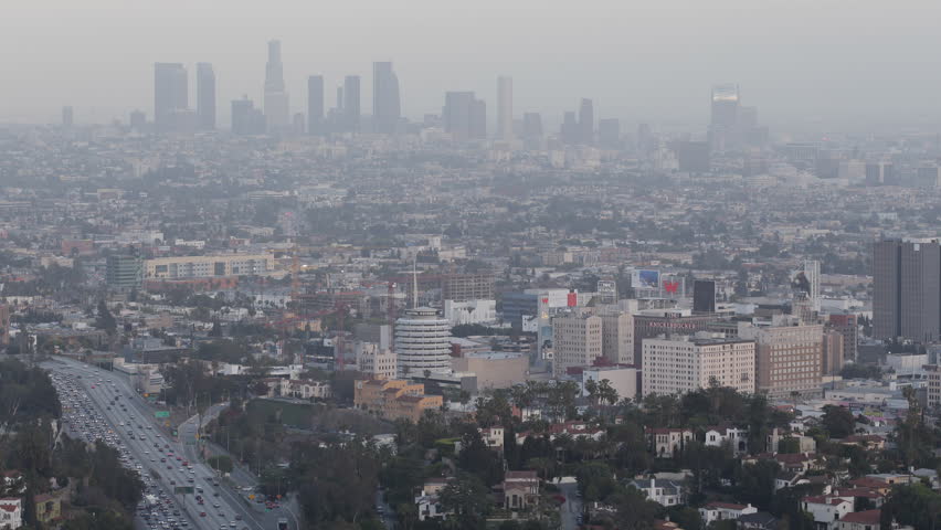 Los Angeles Skyline, Hollywood Day Highway Architecture City Buildings ...