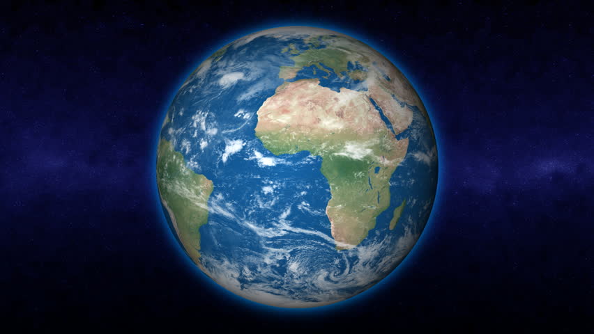 Realistic Earth Slowly Rotating Around Its Axis (loop Able) Stock ...