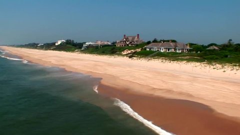 Coopers Beach Stock Video Footage 4k And Hd Clips Shutterstock Aerial Low Level Shot Of Long Island Coastline From Main Beach To Cooper During