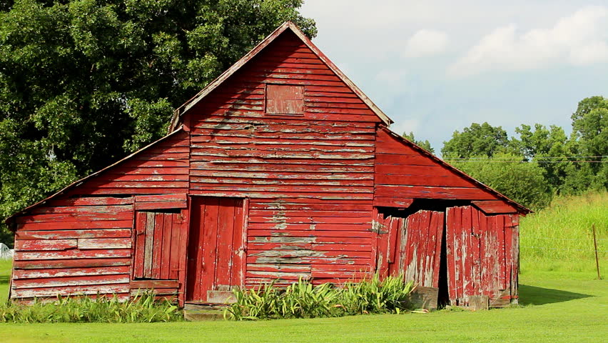 An Old Red Barn With Stock Footage Video 100 Royalty Free