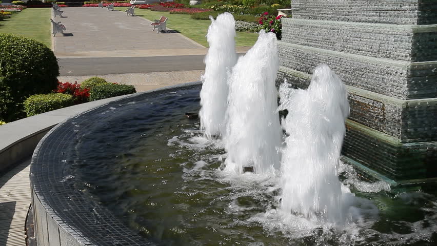 Fountain in the Garden. Stock Footage Video (100% Royalty-free) 4439471