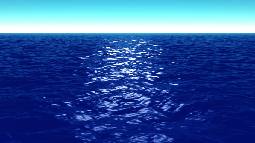 Blue Sea Landscape Waves Background Loop Background Animation Of The ...