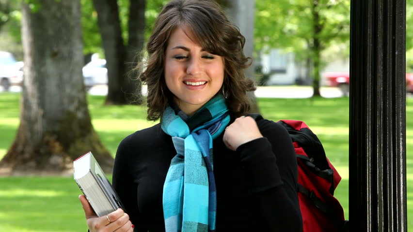 College Student Portrait Stock Footage Video (100% Royalty-free