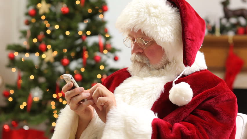 Image result for santa on phone