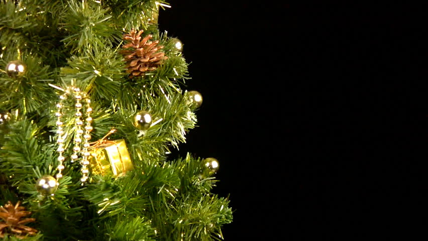 Green Christmas Tree (part Of) Stock Footage Video (100% Royalty-free