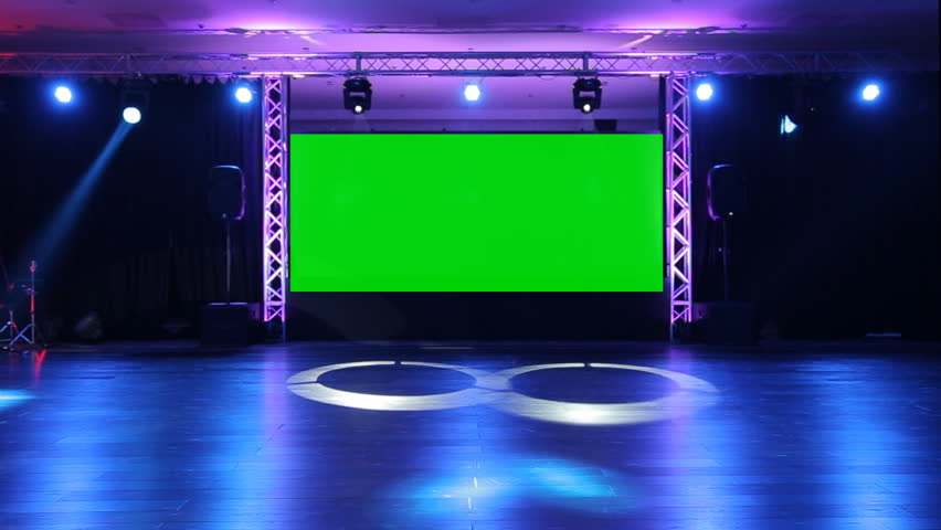 green-light-stage-at-a-concert-venue image - Free stock photo - Public ...