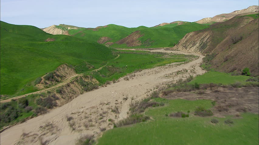 Green Hills Valley Grass Ridges. Stock Footage Video (100% Royalty-free ...