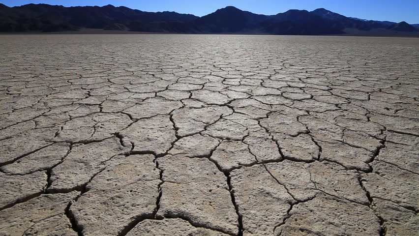 Dry Lake Bed With Natural Texture Of Cracked Clay In Perspective Floor ...