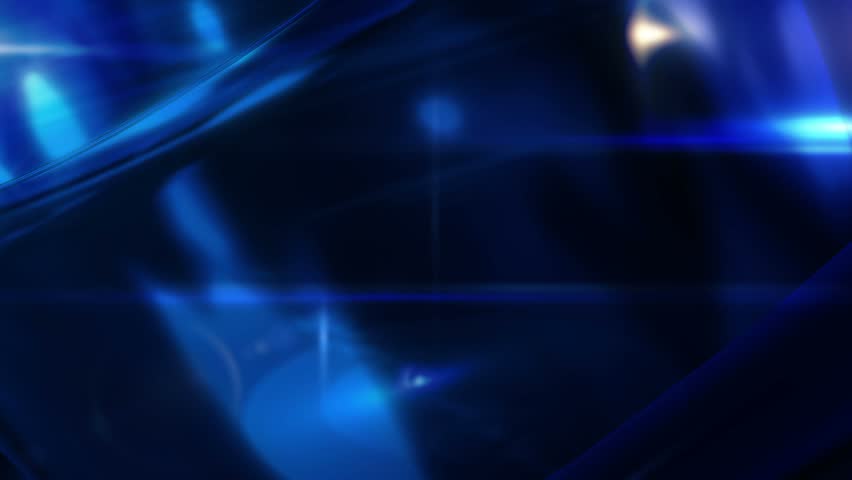 Breaking News Style Rotating Abstract Shape With Lens Flares Blue Background Breaking News Style Rotating Abstract Shape With Lens Flares Blue Background