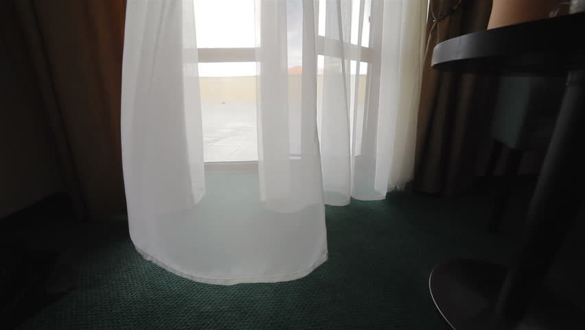 Sheer White Curtains Blowing In The Wind Stock Footage Video 4731902 ...