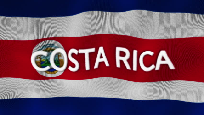 Costa Rica Flag and Text. Stock Footage Video (100% Royalty-free ...