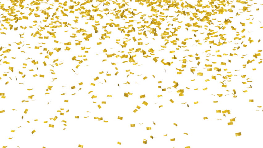 Gold Confetti with Alpha Mask Stock Footage Video (100% Royalty-free