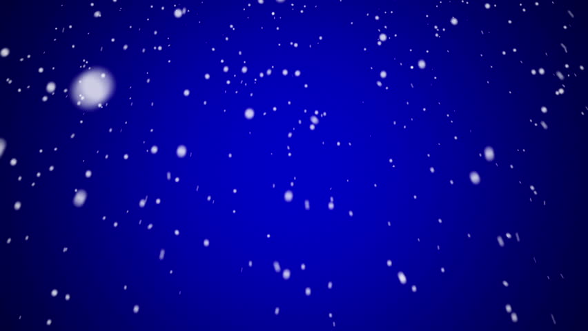 Snow Flurry Incoming Blue Background (25fps). Computer Generated Snow ...