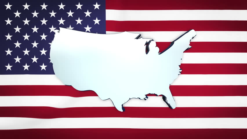 American Map With Animated Flag Stock Footage Video 780880 | Shutterstock