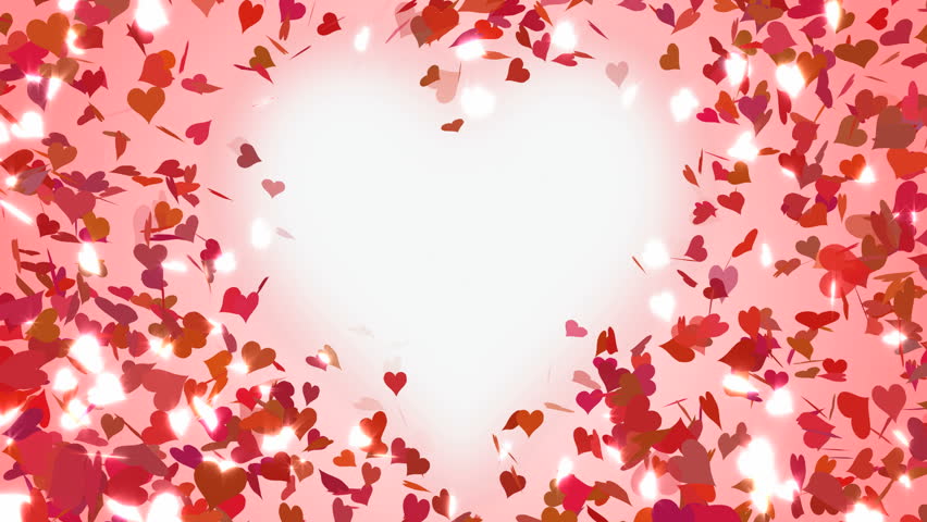 falling hearts background